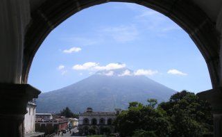 View of Agua volcano from 5 Ave