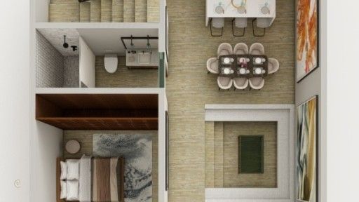 PLANTA DE 1ER NIVEL 3D